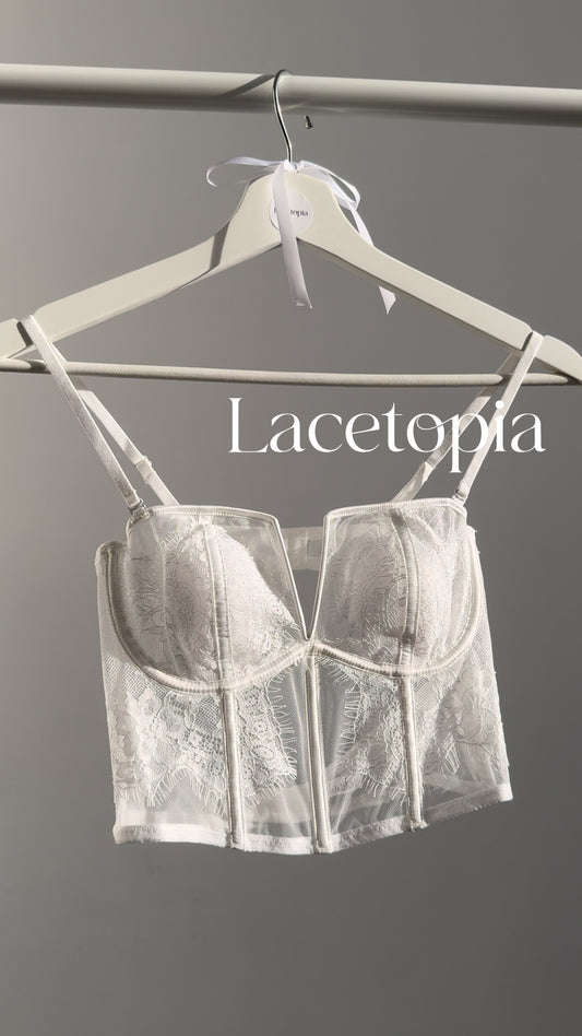 Cloud White Lace Corset